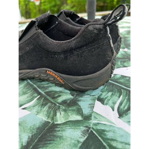 Merrell Black Suede Leather Mocs Slip On Shoes - Picture 3 of 7